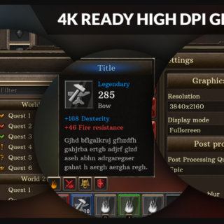 4k Full Fantasy GUI UI + 400 png