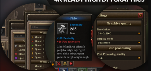 4k Full Fantasy GUI UI + 400 png