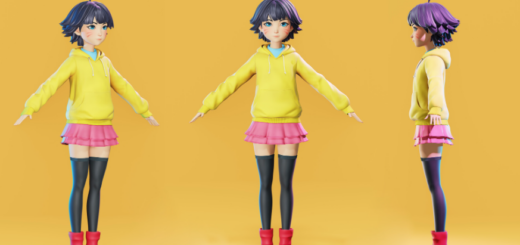 Artstation – Himawari – Naruto character fan-art modeling – Flycat