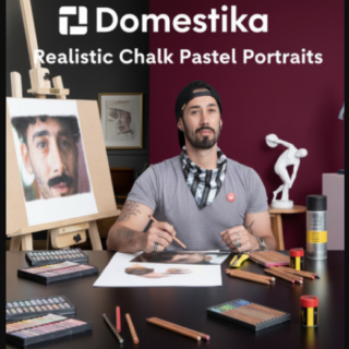 Domestika – Realistic Chalk Pastel Portraits