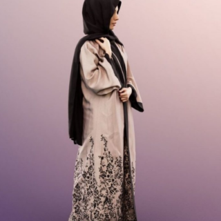 Standing Traditional Muslim Woman low-poly 3d model