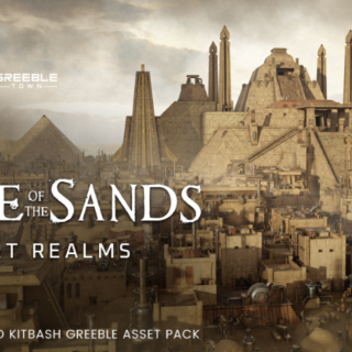 Superhive – Empire Of The Sands – Desert Structures Kitbash Greeble Assets