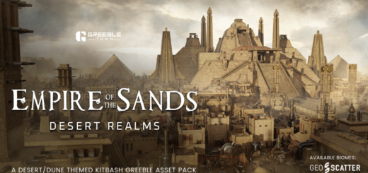 Superhive – Empire Of The Sands – Desert Structures Kitbash Greeble Assets
