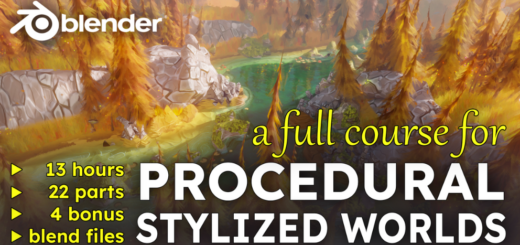 SuperhiveMarket – Procedural Stylized Worlds | Geometry Nodes & Shading Masterclass