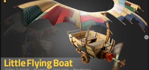 Artstation – Little Flying Boat – Tutorial full process