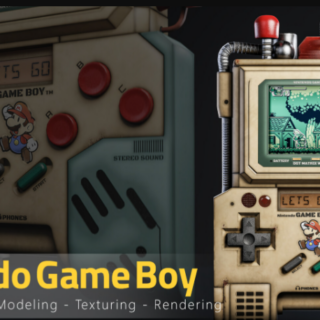 Artstation – Nintendo Game Boy – Tutorial Full Process