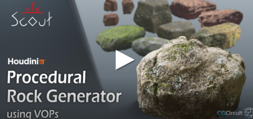 CGCircuit – Procedural Rocks in Houdini using VOPs